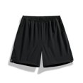 thumbnail image 1 of Cargo Shorts for Men Plus Size Elastic-Waist Drawstring Solid-Color Loose Casual Pocket Short Black XXXXL, 1 of 5