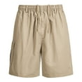 thumbnail image 1 of Cargo Shorts for Men Plus Size Stretch Casual Drawstring Elastic Waisted Summer Trendy Shorts with Multi Pockets Khaki 2XL, 1 of 8