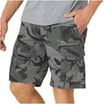 thumbnail image 1 of ZKCCNUK Cargo Shorts for Men Pocket Solid Color Casual Five Point Casual Shorts S-3XL, 1 of 3