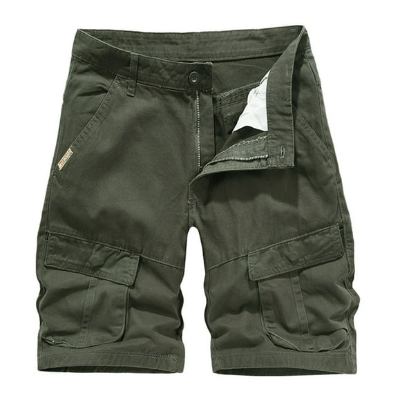 Cargo Shorts for Men Quick Dry Summer Outdoor Stretchy Cargo Shorts Casual Twill Below Knee Cargo Shorts for Men,Army Green,32