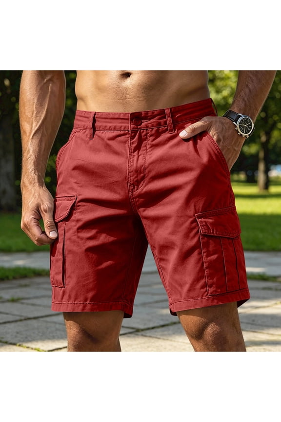 Cargo Shorts for Men Relaxed Fit Summer Casual Shorts Knee Length Painters Fishing Work Bermudas with Pockets,L