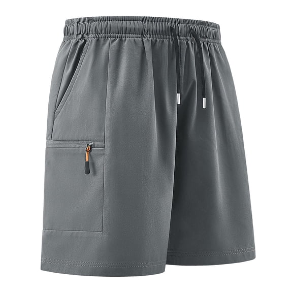 Cargo Shorts for Men Solid Color Workwear Beach Pants Mid Length Pants with Multiple Pockets and Drawstring Five Quarter Pants Men's Shorts, S-3XL