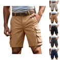 thumbnail image 1 of Cargo Shorts for Men Summer Casual Breathable Straight Leg Loose Fit Bermuda Work Shorts with Pockets, 1 of 4