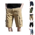 thumbnail image 1 of Cargo Shorts for Men Summer Casual Button Closure Straight Leg Relaxed Fit Shorts with Pockets, 1 of 3