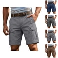 thumbnail image 1 of Cargo Shorts for Men Summer Casual Lightweight Straight Leg Outdoor Bermuda Work Shorts with Pockets, 1 of 6