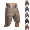 thumbnail image 1 of Tactical Shorts for Men Summer Casual Slim Fit Stretch Lightweight Outdoor Gym Cargo Shorts with Pockets, 1 of 5