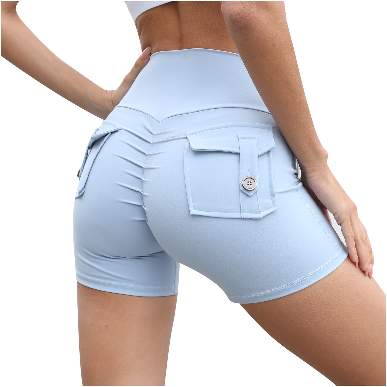 Cargo Shorts for Women with Pockets Scrunch Booty Short Leggings