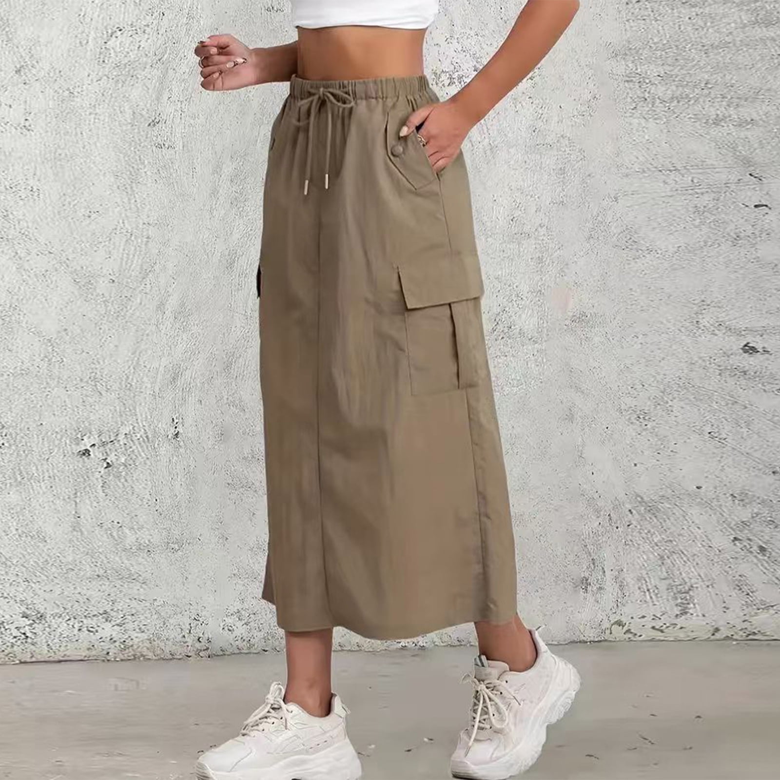 Cargo Skirts for Women Cute Y2K Quick Dry Hiking Maxi Skirt Casual ...