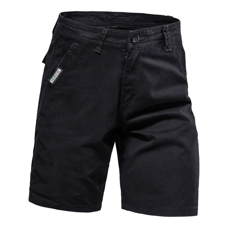 Cargo Summer Solid Color Shorts for Men Male Pants Pocket Tether Plus Size Wash Shorts Black Walmart