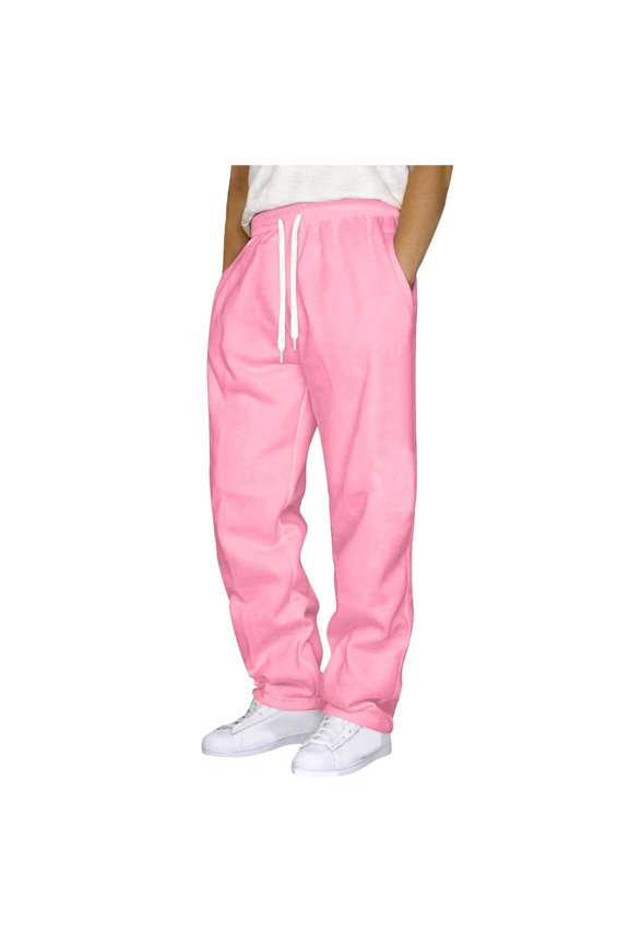 Cargo Sweatpants For Men Mens Cargo Pants Athletic Lounge Pants Open Bottom Fleece Hiking Jogger Cargo Sweatpants for Men with Pockets