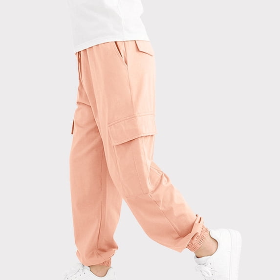 Cargo Sweatpants for Boys Girls School Baggy Pants Kids Summer Elastic Waist Casual Athletic Joggers Trendy