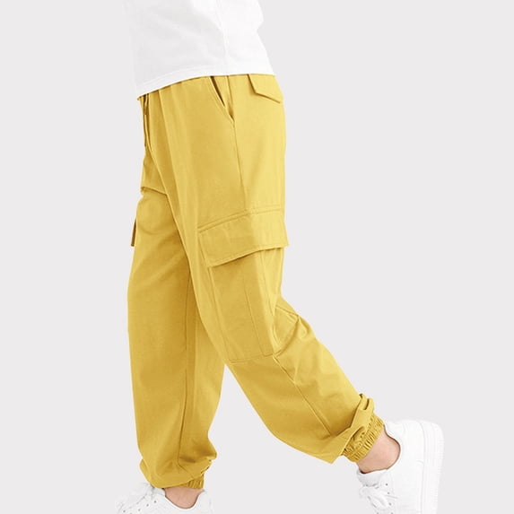 Cargo Sweatpants for Boys Girls School Baggy Pants Kids Summer Elastic Waist Casual Athletic Joggers Trendy