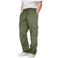 thumbnail image 1 of Cargo Sweatpants for Boys Heavyweight Cargo Joggers Drawstring Elastic Waist Sweat Pants with Pockets 3-12 T Boy Pants Size 7 And 8, 1 of 7
