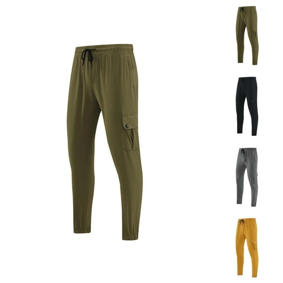 Cargo Sweatpants for Men 2025 Outdoor Quick Dry Hiking Slim Fit Cargo Joggers Workout Pants with Pockets Mens Trousers