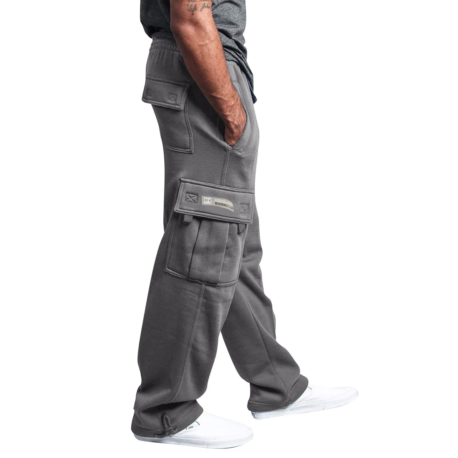 Men's Full Size Drawstring Wide Leg Cargo Pants Plus Size main image 1