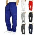 thumbnail image 1 of Cargo Sweatpants for Men Drawstring Baggy Sweatpants Plus Size Athletic Jogger Workout Pants with Pockets Light Gray 5XL, 1 of 5