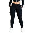 thumbnail image 1 of Cargo Sweatpants for Women High Waisted Straight Leg Cargo Pants Elastic Waist Drawstring Pants with Pockets, 1 of 4