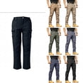 thumbnail image 1 of Cargo Tactical Work Pants for Men Lightweight Ripstop Waterproof Multi Pockets Fall Construction Outdoor Hiking Army Green 2XL, 1 of 8