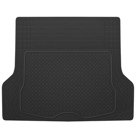Cargo Trunk Floor Mat for Car SUV Van Black - Trimmable to Fit