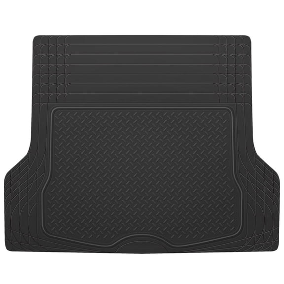 Cargo Trunk Floor Mat for Car SUV Van Black - Trimmable to Fit
