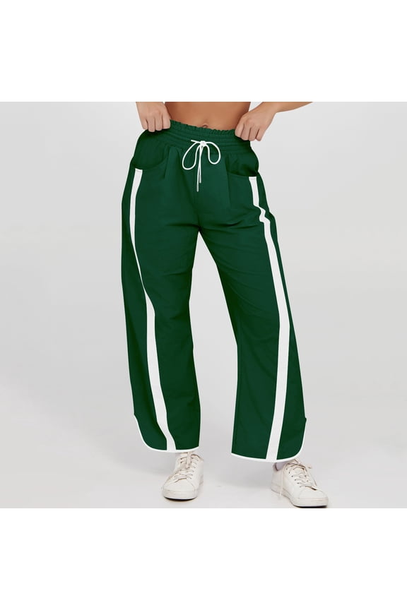 Cargo Work Pants for Women Pluz Size Women'S Solid-Color Casual Straight-Button Pocket Work Pants Navy S