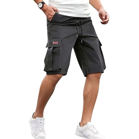 Cargo Work Shorts for Men Lightweight Athletic Shorts Multiple Pockets Lightweight Summer Gym Workout Pants