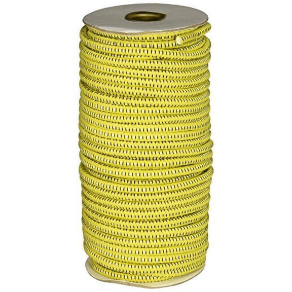 CargoBuckle F05386 1/4-Inch by 100-Feet Utility Stretch Cord Reel, Yellow - Brand New