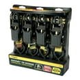 thumbnail image 1 of CargoLoc 1 In x 8 Ft 500 LB Capacity Premium Ratchet Tie Down Straps, 4 Pack, 1 of 2