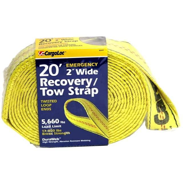 CargoLoc Emergency Tow / Recovery Straps / Rope 82495 2” x 30’ x 10,000