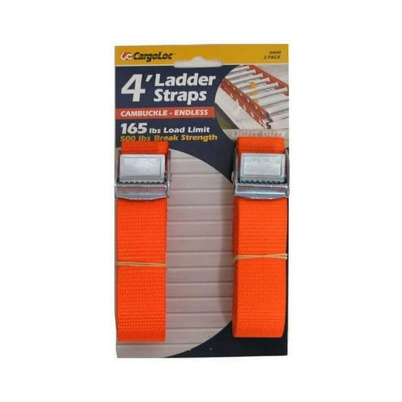 Straps 84049 2 Pc. 4' Ladder Straps x 500 lbs - Cambuckle
