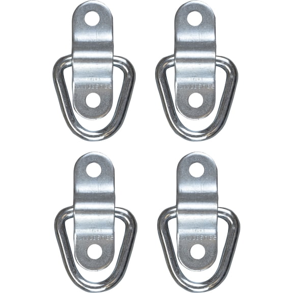 CargoSmart Bolt-On Light Duty D-Ring, 4-Pack, 1/4in. Dia.