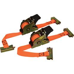 CargoSmart Retractable Ratchet Straps, 2-Pack, 1in. x 6ft., For E-Track and X-Track, 1500-Lb. Capacity