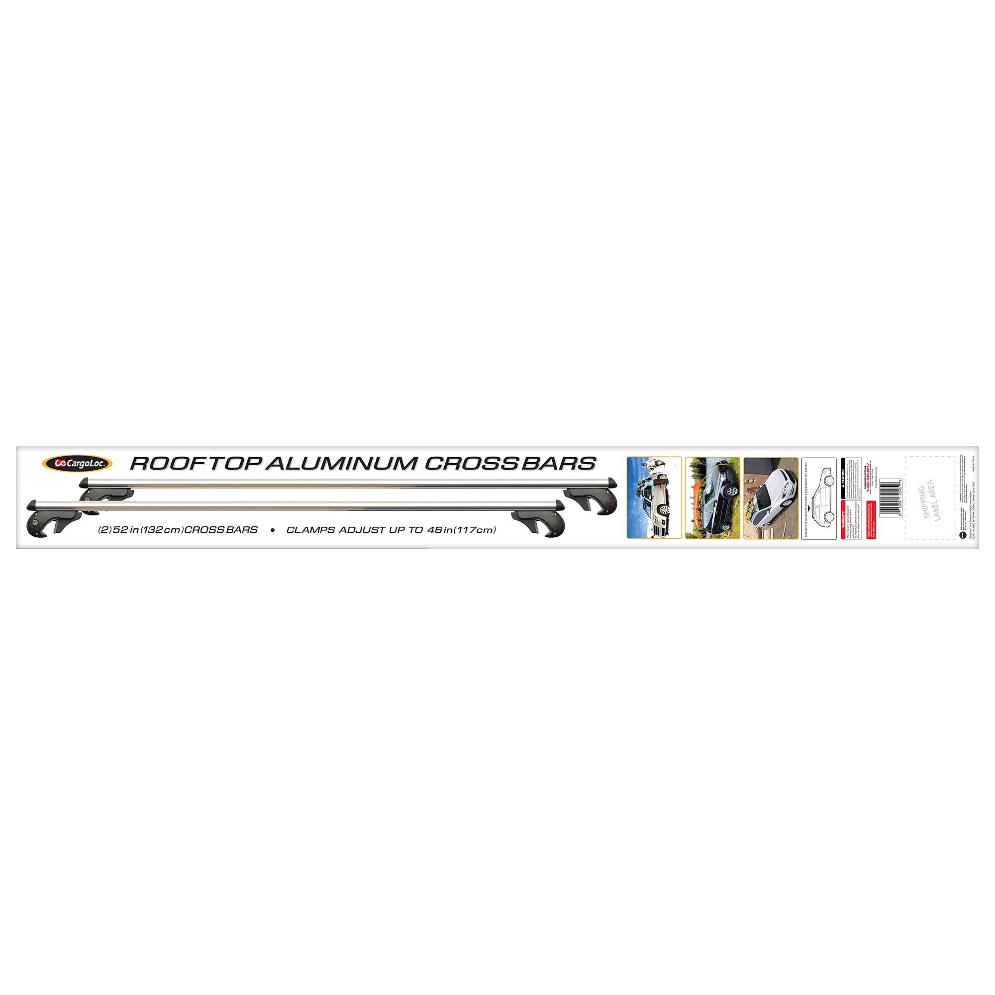 Cargoloc 52 Rooftop Crossbars Universal Automotive Racks for all Vehicles w Side Rails
