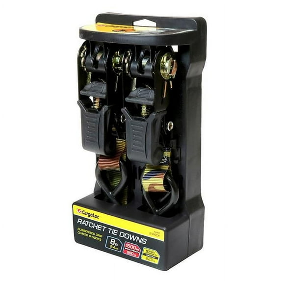 Cargoloc 8064279 1 in. x 8 ft. Camo Racheting Tie Down Strap, 500 lbs - Pack of 2