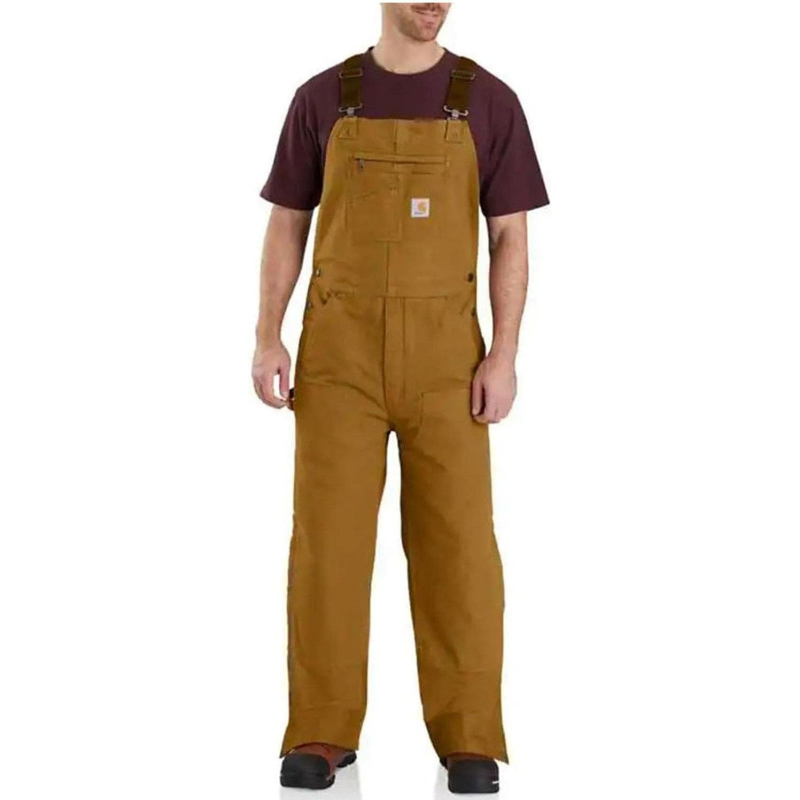 Carhartt Men's Loose Fit Washed Duck Insulated Bib Overall