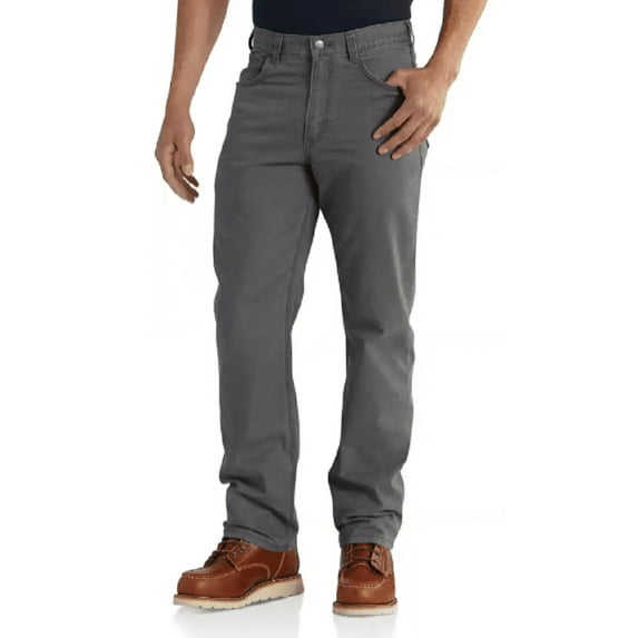 Carhartt 102517-039 Men's Rugged Flex Rigby Five Pocket Pants, Gravel, S42X30