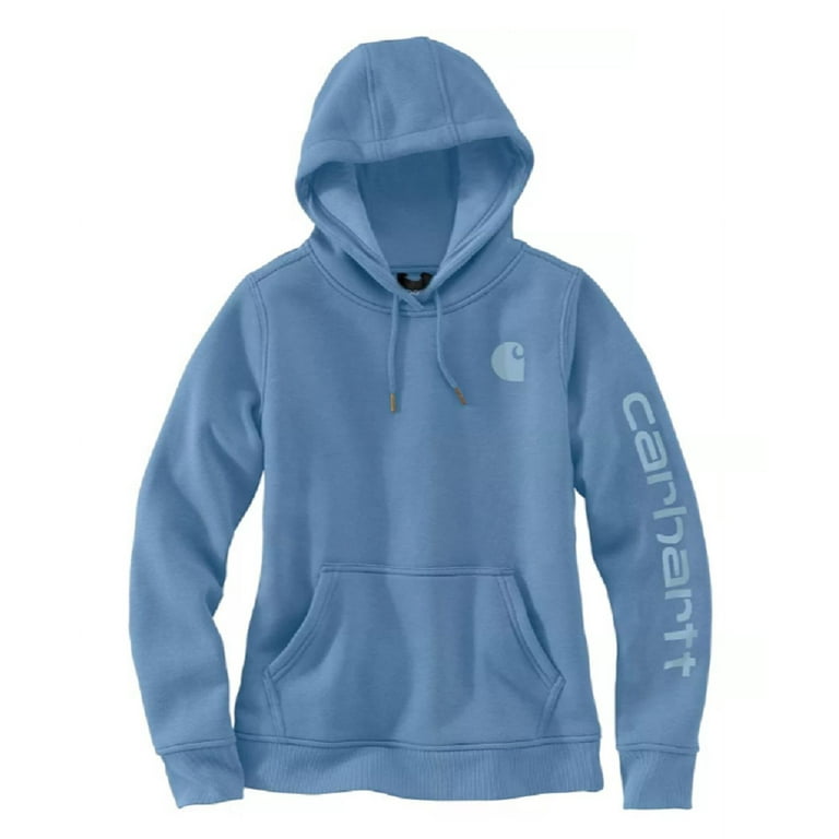 Carhartt 102791 Clarksburg Logo Pullover Sweatshirt Skystone Large