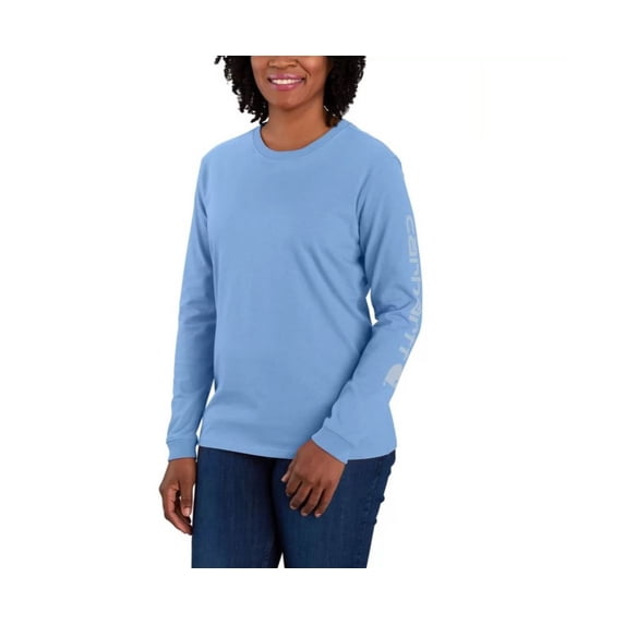 Carhartt 103401-034 Skystone-Colored Long-Sleeve Workwear Logo T-Shirt, Medium
