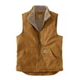 thumbnail image 1 of Carhartt 104277-DKB Men's Duck Sherpa-Lined Mock Neck Vest 2XL Carhartt Brown, 1 of 4