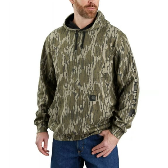 Carhartt 105484-G47 Men's Loose Fit Camo Sleeve Graphic Sweatshirt/Mossy Oak/L