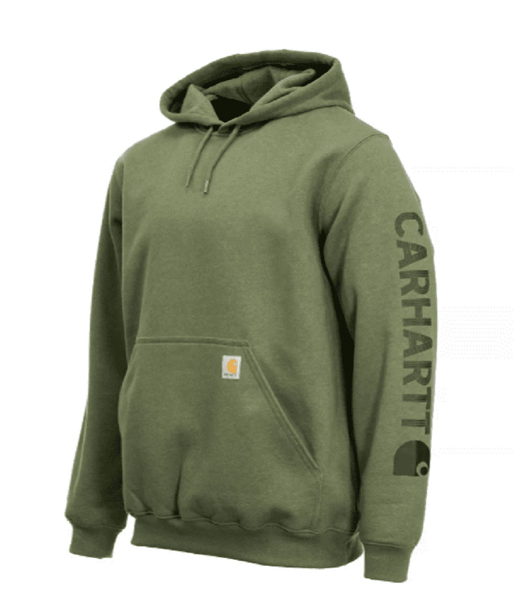 Carhartt 106022 Men's Loose Fit Midweight Logo Sleeve Sweatshirt/Chive ...