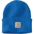 thumbnail image 1 of Carhartt A18 Men's Knit Cuffed Beanie, Blue Glow, 1 of 1