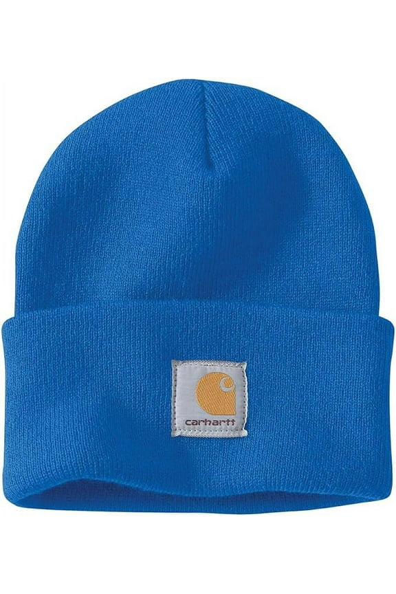 A18 Men's Knit Cuffed Beanie, Blue Glow