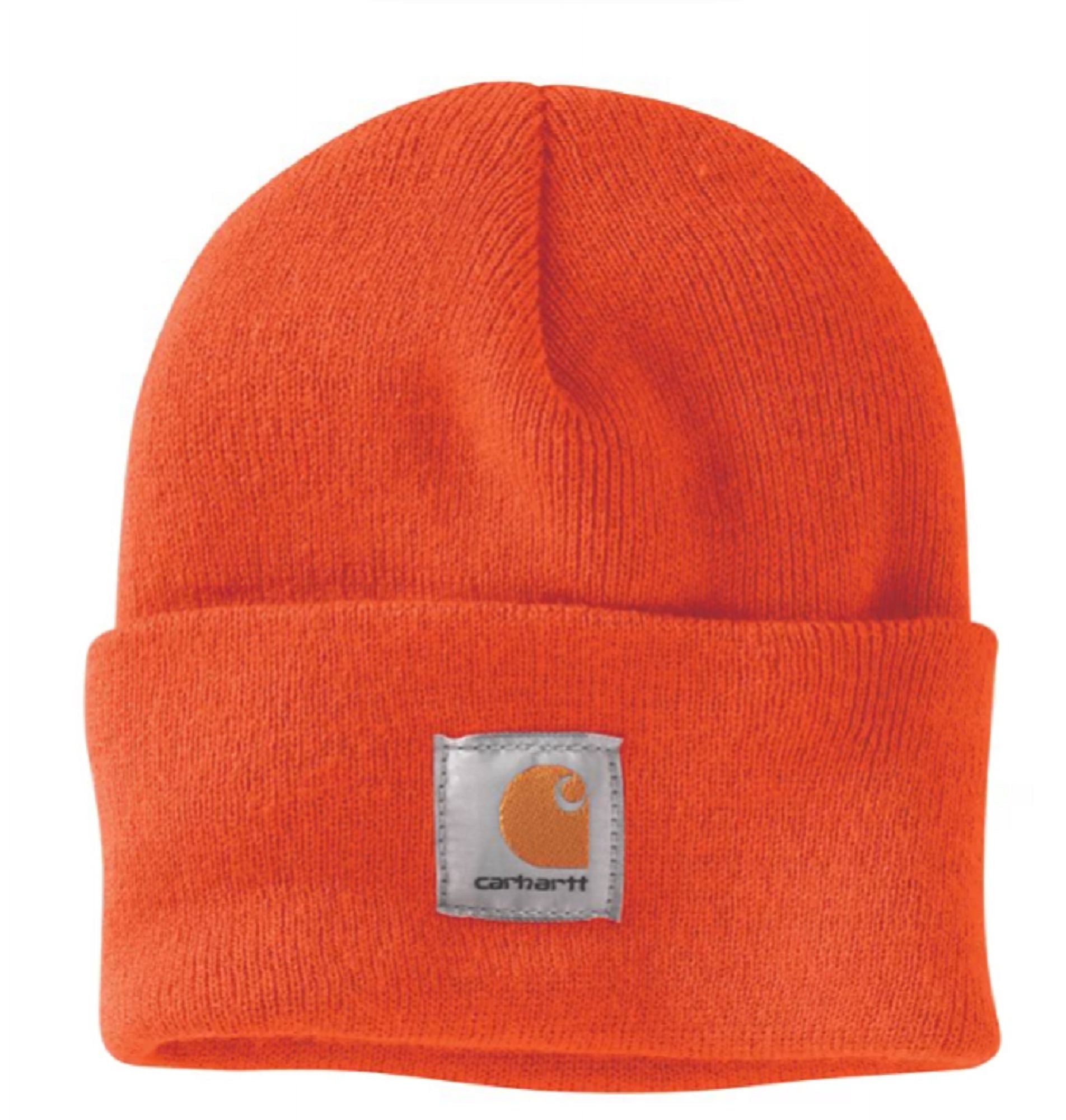 Carhartt A18-Q37 Men's Knit Cuffed Beanie, Brite Orange, One Size