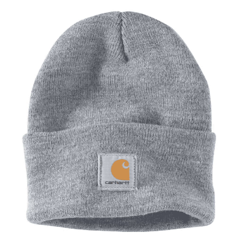 Carhartt A18-Q37 Men's Knit Cuffed Beanie, Heather Gray, One Size
