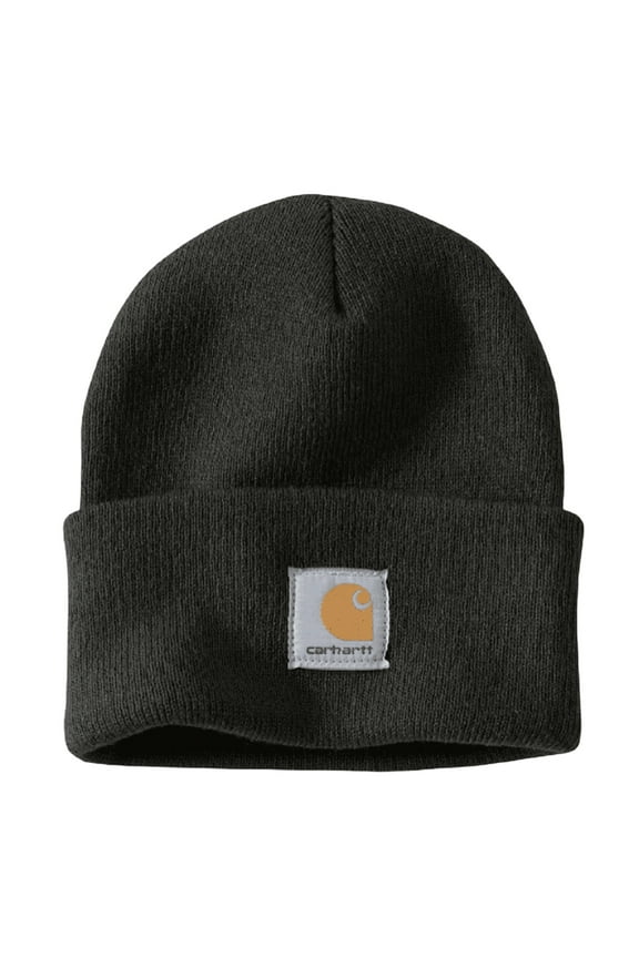 A18BLK Men's Knit Cuffed Beanie- Black, One Size