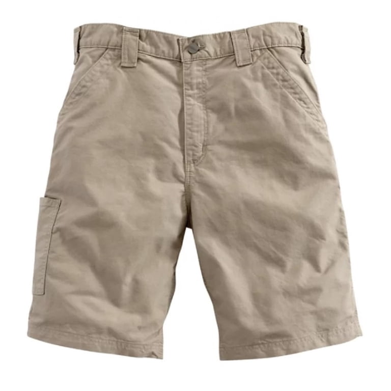 Carhartt B147DKH Men's Mid-Rise Canvas Work Shorts, Cotton, Tan