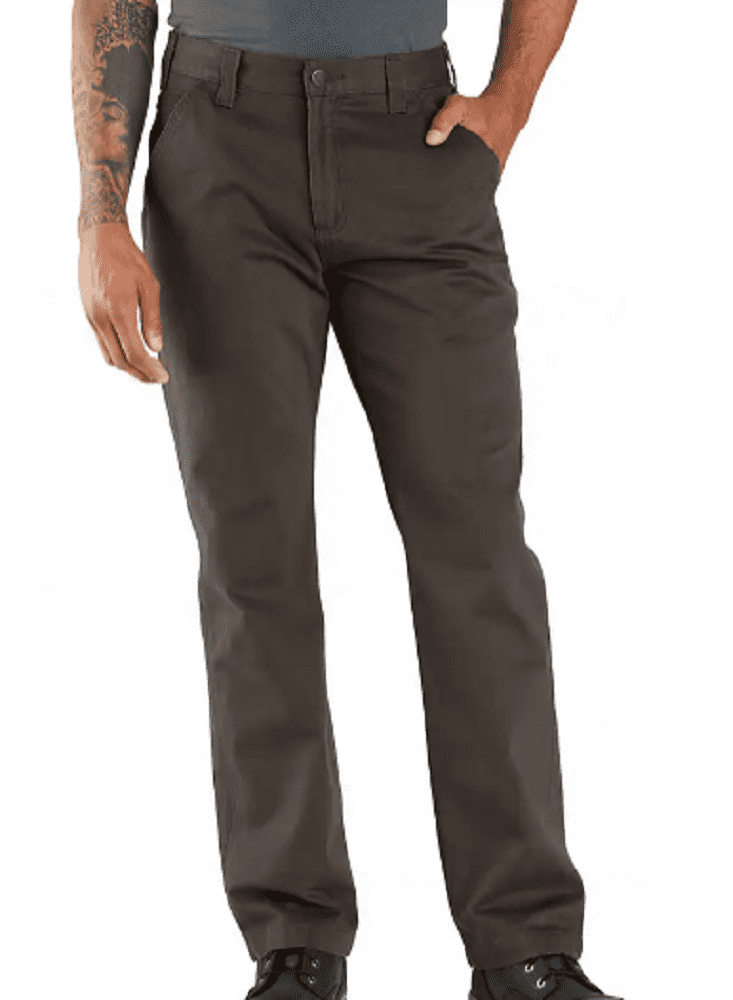 Carhartt Men's Washed Twill Dungaree - Relaxed Fit (35x30 Dark Coffee)