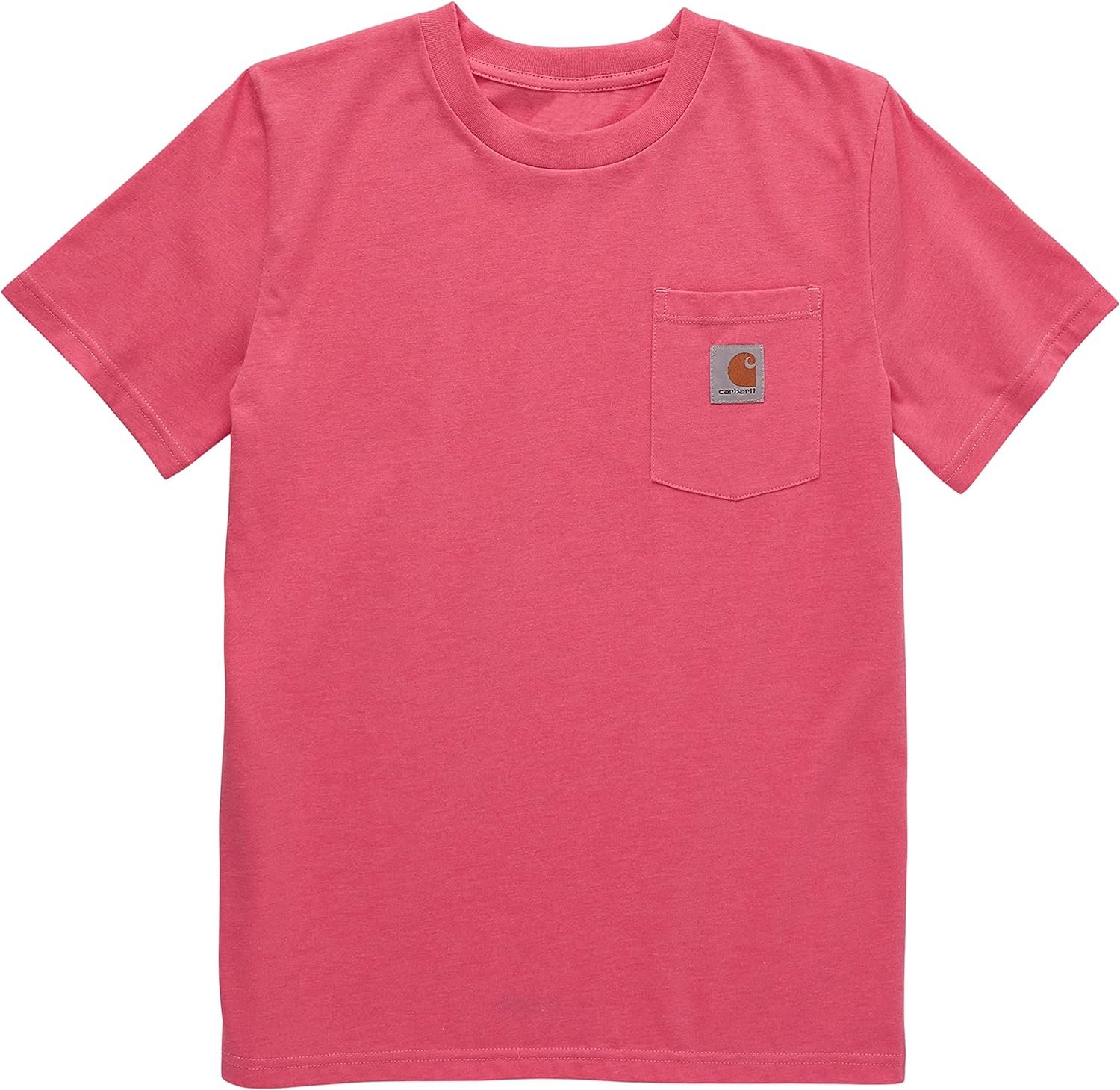 Carhartt Boys' Big Short-Sleeve Pocket T-Shirt, Pink Lemonade