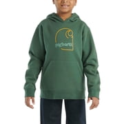 Carhartt Boys Fleece Pullover Logo Hoodie   Size S 8/10
